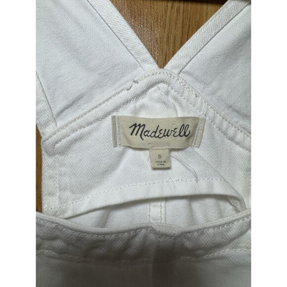 MADEWELL Straight Leg Denim Jeans Overalls Women Size SMALL  White - Picture 7 of 13